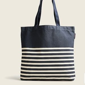 J. Crew Striped Canvas Tote Bag